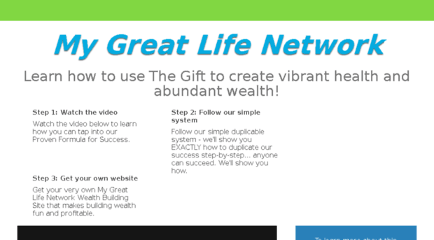 mygreatlifenetwork.com