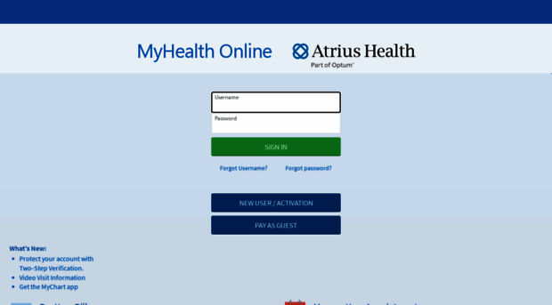 Myhealth Atriushealth Org Myhealth Online Application My Health Atrius