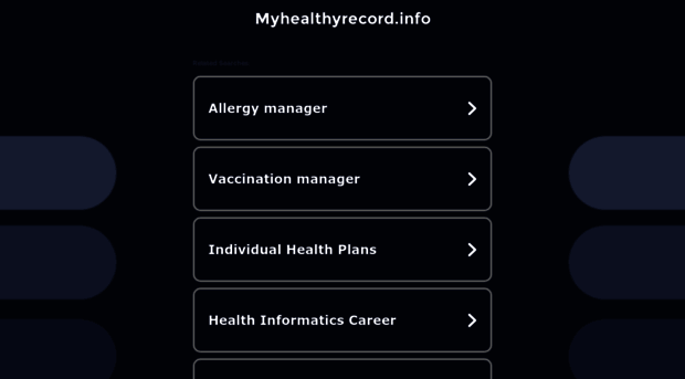 myhealthyrecord.info
