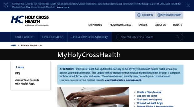 myholycrosshealth.mycarefile.org