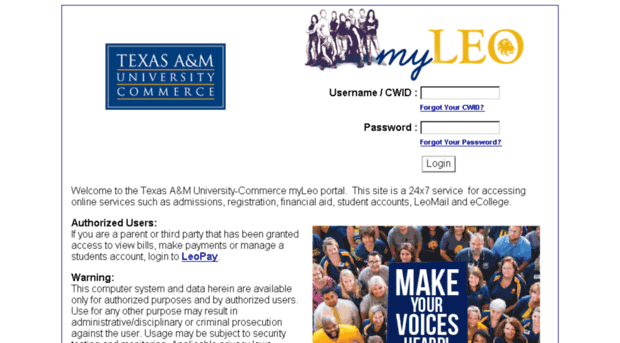 myleo.tamuc.edu