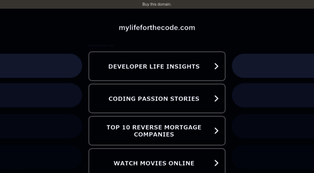 mylifeforthecode.com