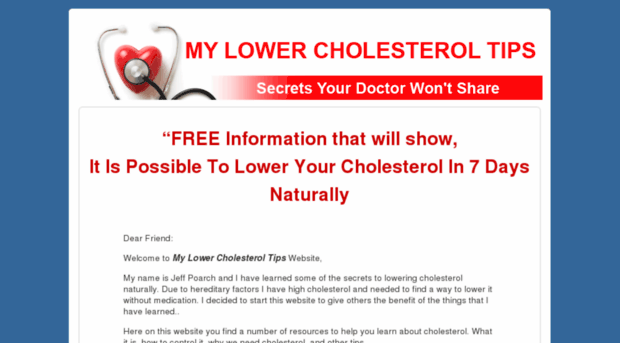 mylowercholesteroltips.com