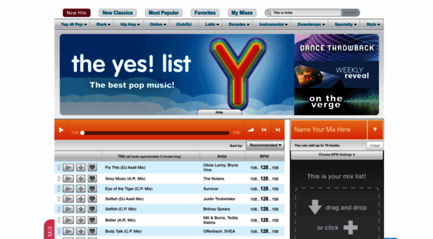mymix.yesfitnessmusic.com
