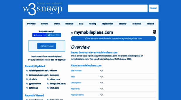 mymobileplans.com.w3snoop.com