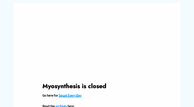 myosynthesis.com