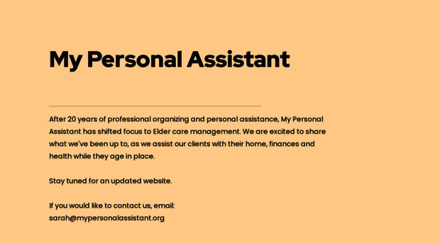 mypersonalassistant.org