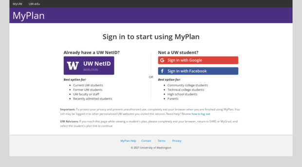 myplan.uw.edu