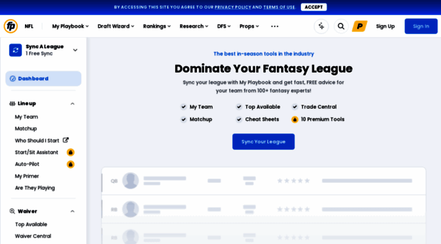 myplaybooknfl.fantasypros.com