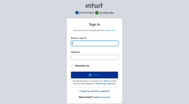 myproconnect.intuit.com - Intuit Accounts - Sign In - Myproconnect Intuit
