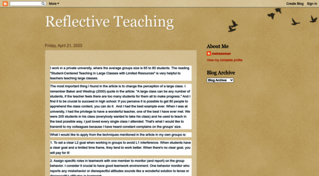 myrefelectiveteachingnewblogaddress.blogspot.com