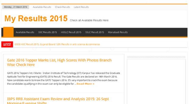 myresult2015.in