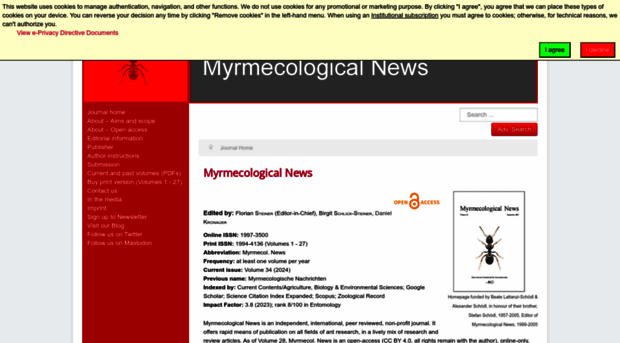 myrmecologicalnews.org