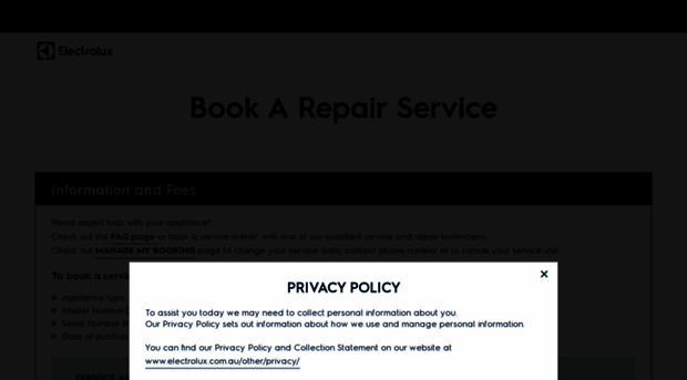 myservice.electrolux.com.au