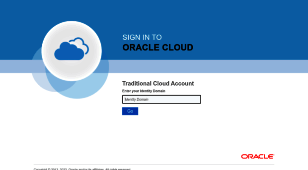 Myservices us2 oraclecloud Sign In To ORACLE CLOUD Myservices 