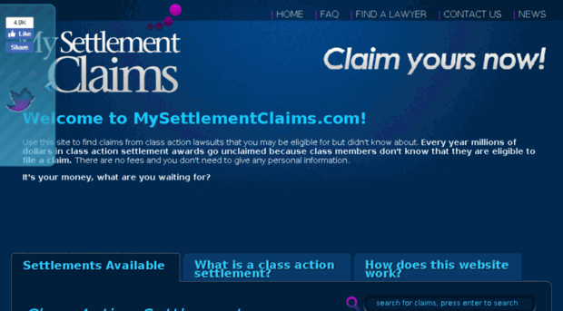 mysettlementclaims.com