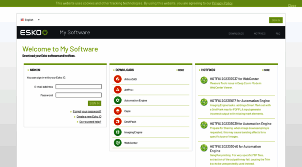 mysoftware.esko.com