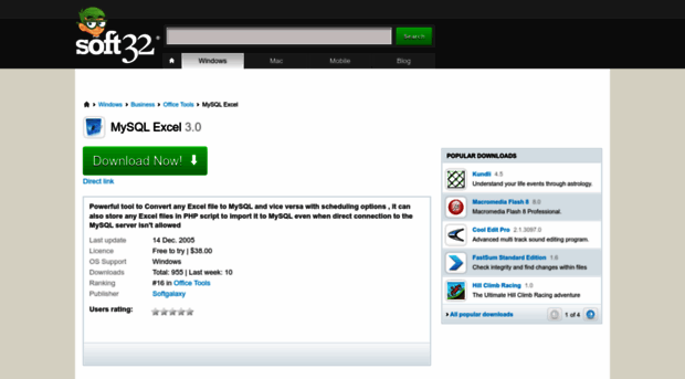 mysql-excel.soft32.com