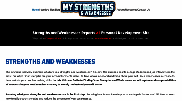 mystrengthsandweaknesses.com