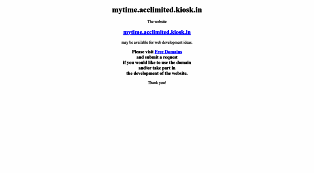 mytime.acclimited.kiosk.in