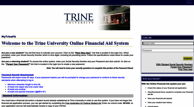 mytrinefa.trine.edu