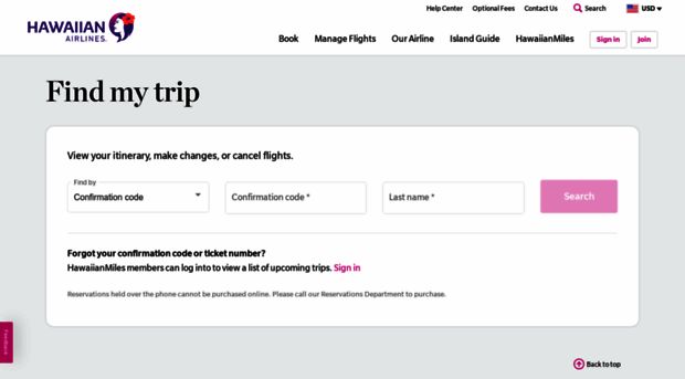 mytrips.hawaiianairlines.com