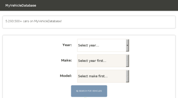 myvehicledatabase.com