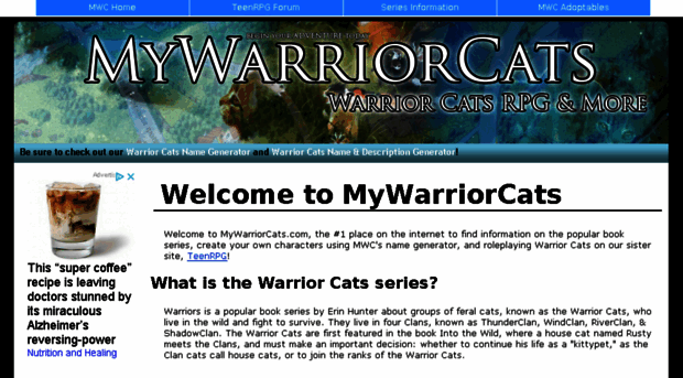 mywarriorcats.com