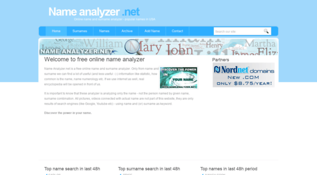 nameanalyzer.net