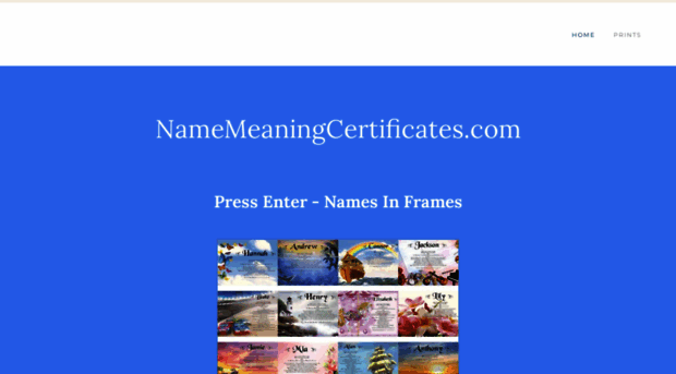 namemeaningcertificates.com