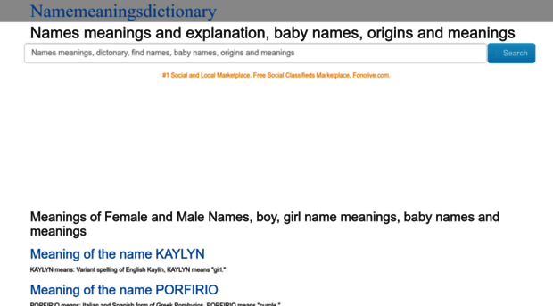namemeaningsdictionary.com