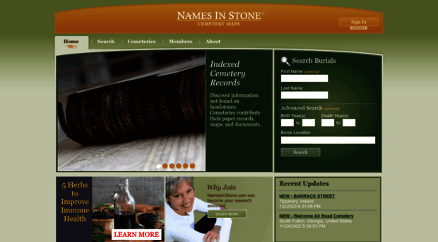 namesinstone.com