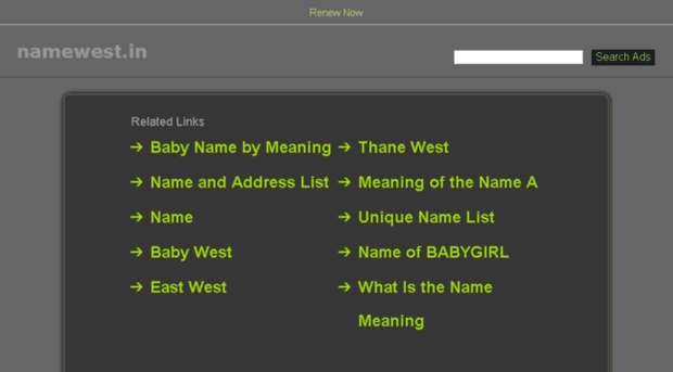 namewest.in