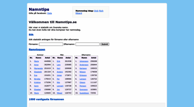 namntips.se