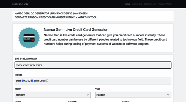 Namsogen co Namso Gen CCGen Random Cre Namso Gen