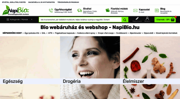 bio webáruház)