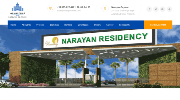 narayaninfra.com