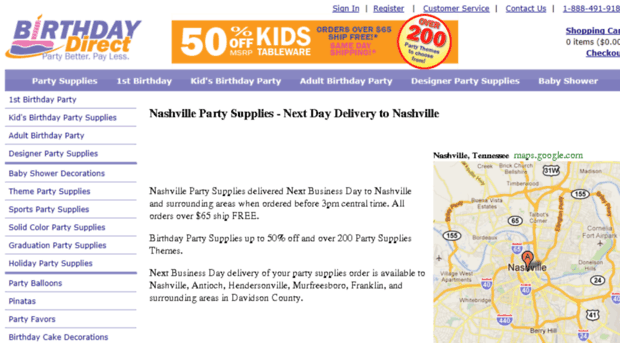 nashvillepartysupplies.birthdaydirect.com