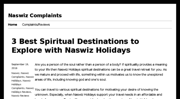 naswizholidayscomplaints.co.in