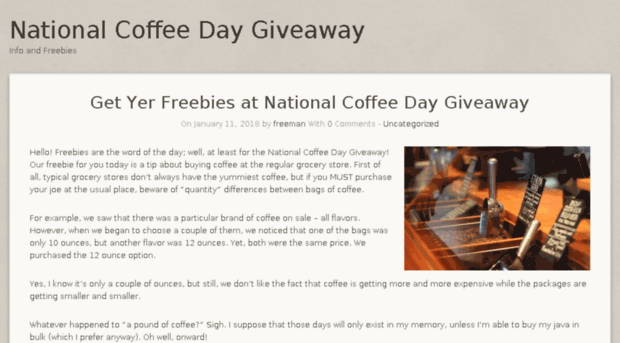 nationalcoffeedaygiveaway.com