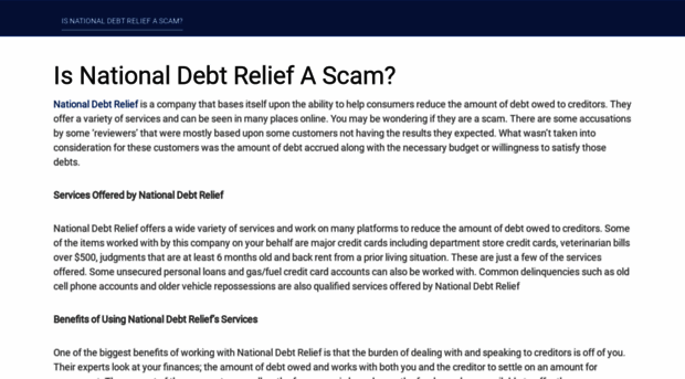 nationaldebtreliefscam.com