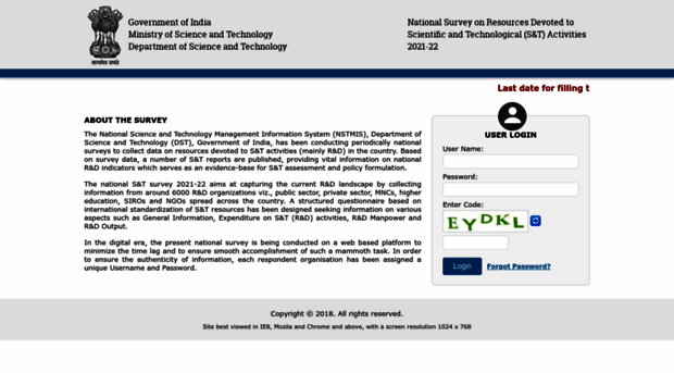 nationalsandtsurvey.nstmis-dst.org