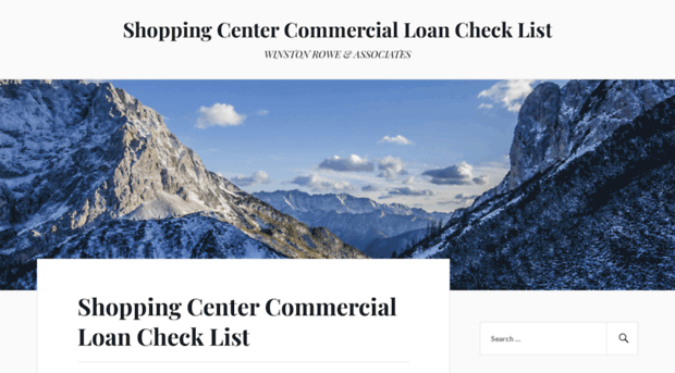 nationalshoppingcentercommercialloanchecklist.wordpress.com