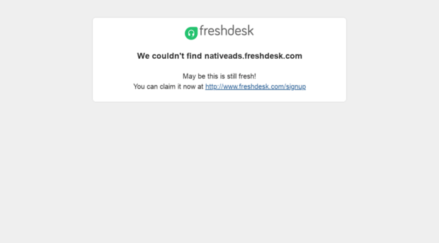 nativeads.freshdesk.com