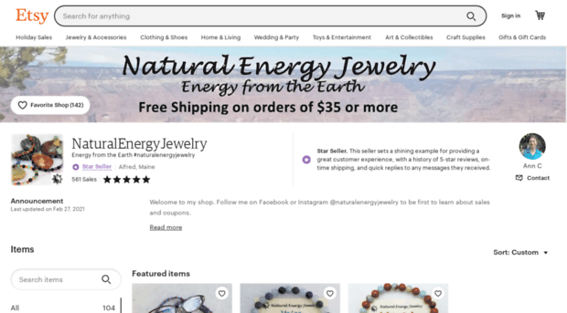 naturalenergyjewelry.com