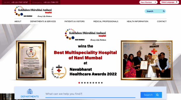 navimumbai.kokilabenhospital.com