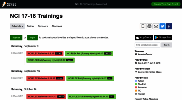 nci1718trainings.sched.com