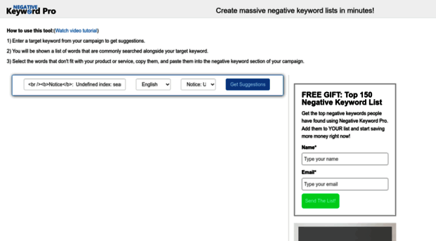 negativekeywordpro.com