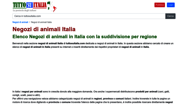 negozi-di-animali.tuttosuitalia.com