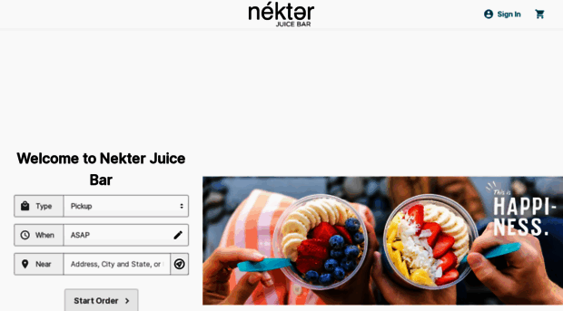 nekterjuicebar.olo.com